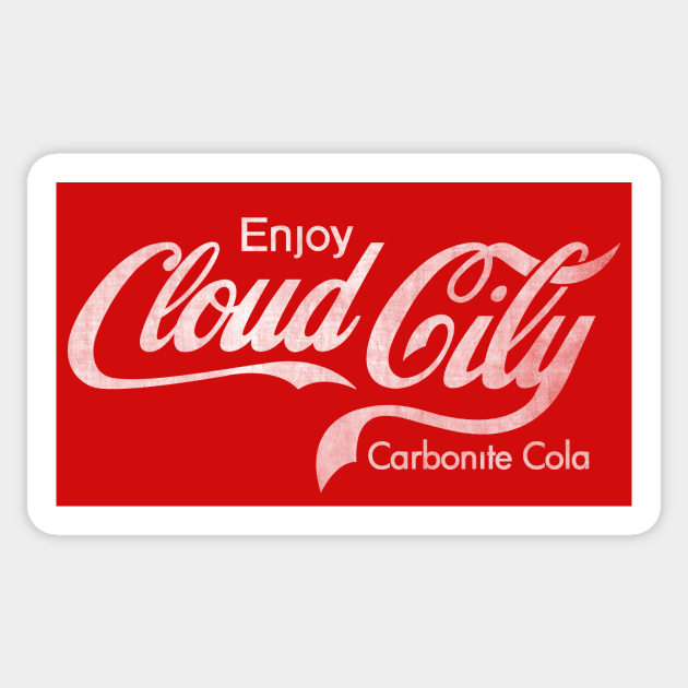 Cloud City Cola Vintage Sticker by LaserBrainDesign